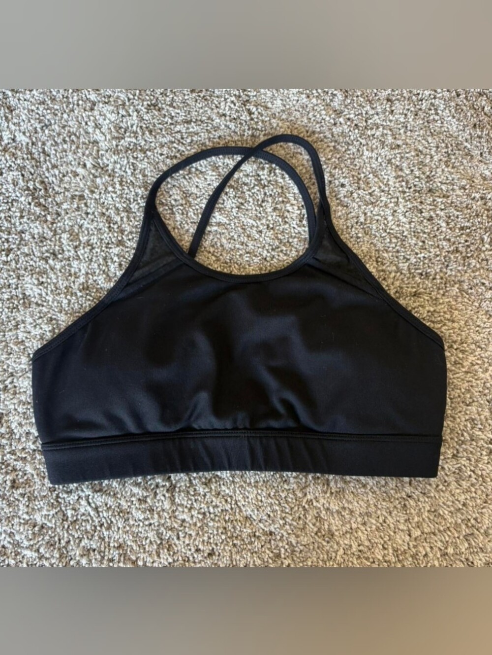 Alo Yoga Airlift Sports Bra Women's Size Medium Black Racerback Support